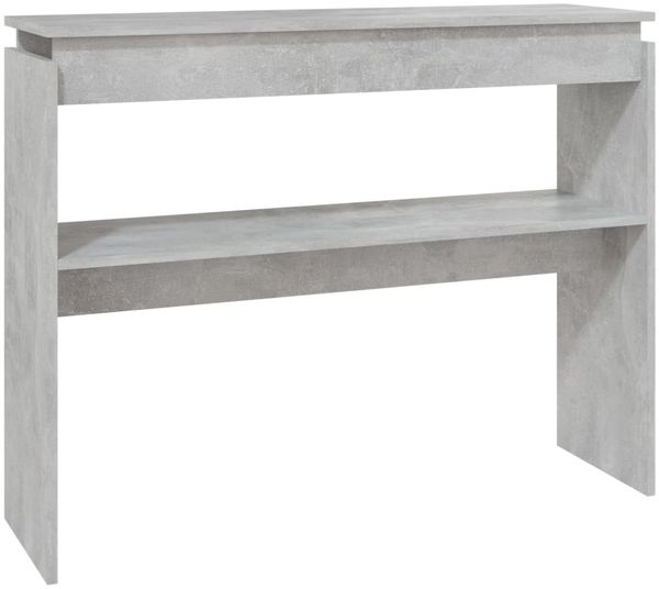 Konsolentisch, Beistelltisch, Konsole Betongrau 102x30x80 cm Holzwerkstoff