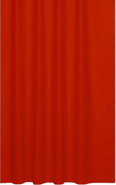 Ekershop Duschvorhang Textil Uni Farben Weiß Schwarz Rot Grau Breite 120 cm für Duschstange Breite 120 cm (inkl. Ringe), Höhe 200 cm, wasserabweisend, waschbar, bügelbar