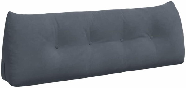 vidaXL Rücken Kissen Dunkelgrau 140 x 24 x 50 cm Samt 42014517 Bild 1