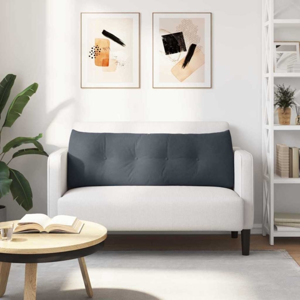 vidaXL Rücken Kissen Dunkelgrau 140 x 24 x 50 cm Samt 42014517 Bild 3