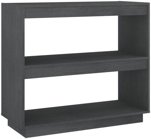 Bücherregal | Standregal Grau 80x35x71 cm Massivholz Kiefer