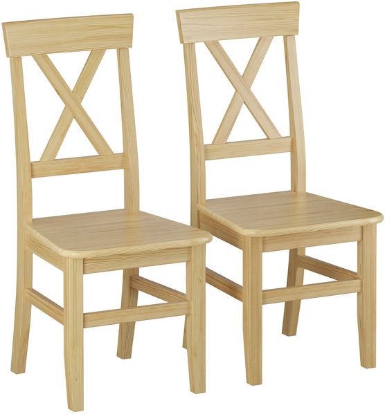 Küchenstühle Doppelpack Massivholzstühle 2x Esszimmerstuhl Kiefer 90.71-23-D