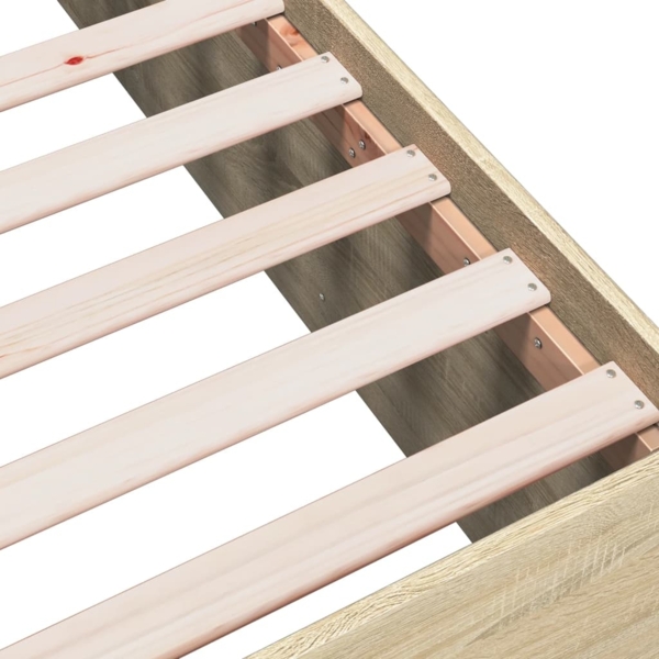 vidaXL Bettgestell Sonoma-Eiche 160x200 cm Holzwerkstoff 3280911 Bild 6