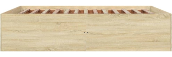 vidaXL Bettgestell Sonoma-Eiche 160x200 cm Holzwerkstoff 3280911 Bild 4