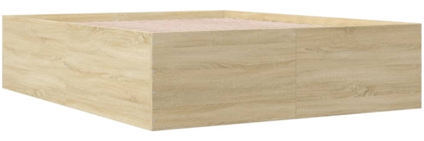 vidaXL Bettgestell Sonoma-Eiche 160x200 cm Holzwerkstoff 3280911 Bild 5