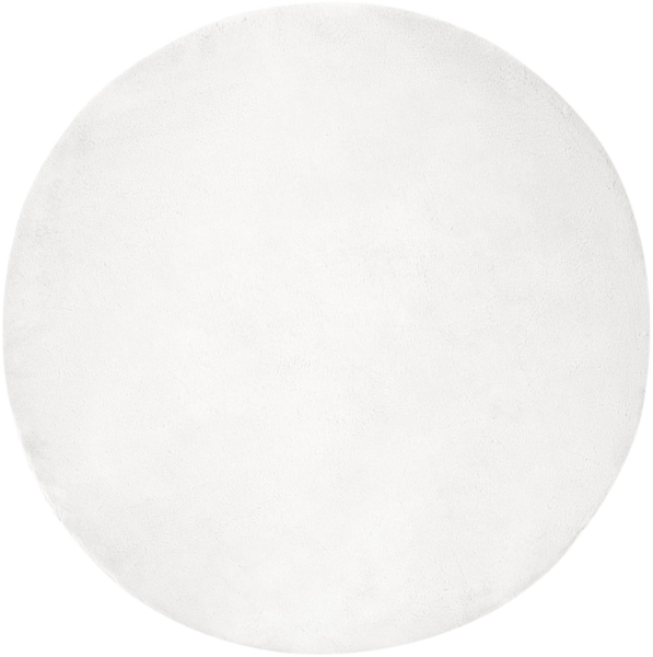 vidaXL Kunstfell Hasen Teppich Olite Weiß Ø 200 cm Polyester 42021627