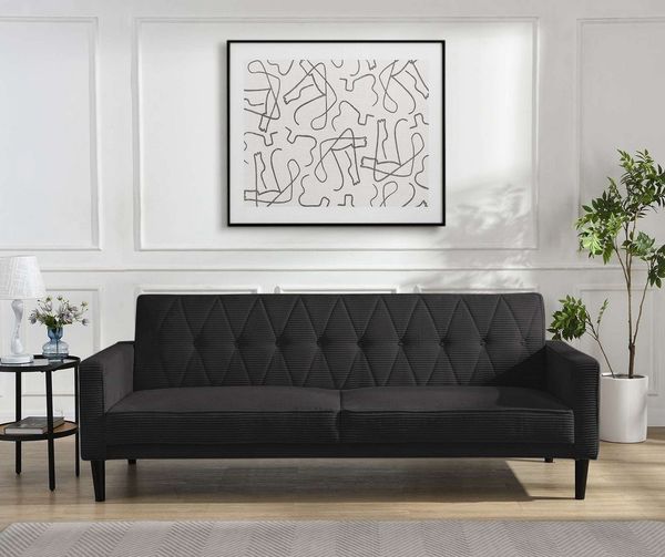 Dorel Home 3-Sitzer Avon, Schlafsofa 213cm, Bettfunktion (110/190cm), trendiger Cord o. Webstoff