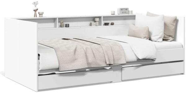 vidaXL Tagesbett mit Schubladen ohne Matratze Weiß 75x190 cm 3280860