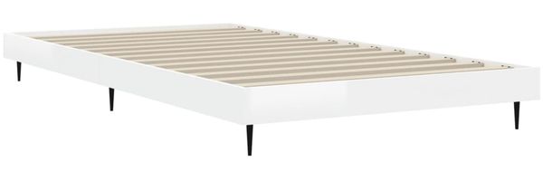 vidaXL Bettgestell Hochglanz-Weiß 90x190 cm Holzwerkstoff 832303 Bild 5