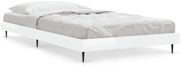 vidaXL Bettgestell Hochglanz-Weiß 90x190 cm Holzwerkstoff 832303