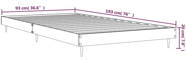 vidaXL Bettgestell Hochglanz-Weiß 90x190 cm Holzwerkstoff 832303 Bild 10