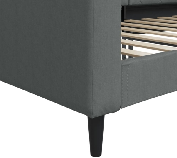vidaXL Tagesbett Dunkelgrau 90x190 cm Stoff 354172 Bild 2