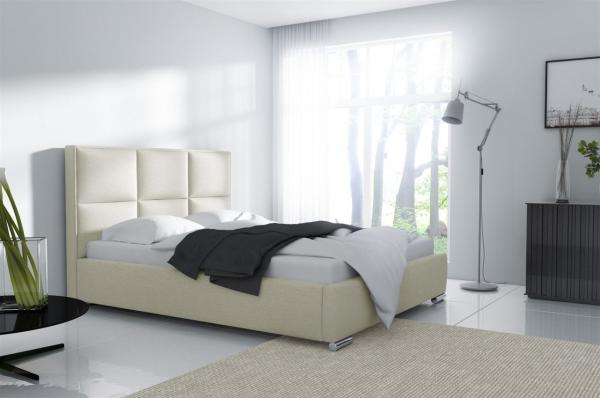 Polsterbett Doppelbett VITUS Komplettset Polyester. Creme 160x200cm