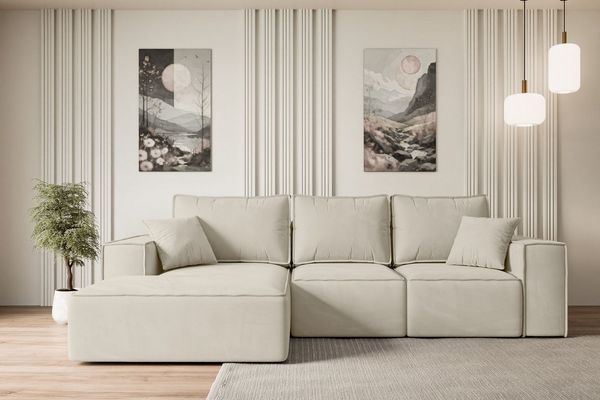 ALTDECOR Ecksofa SERRA-L-S, Couch mit Schlaffunktion, Wohnzimmer - Wohnlandschaft, Corner Sofa Bett Eckcouch Couch L-Form Schlafcouch Ausziehbar