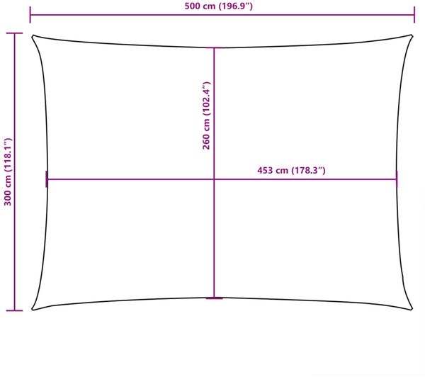 vidaXL Sonnensegel Oxford-Gewebe Rechteckig 3x5 m Schwarz 135762 Bild 10