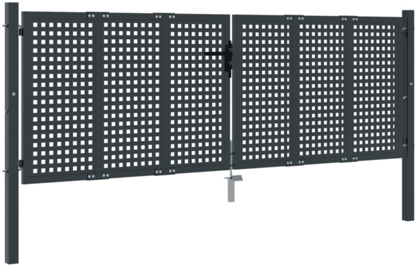 vidaXL Gartentor Anthrazit 300x100 cm Stahl 154566