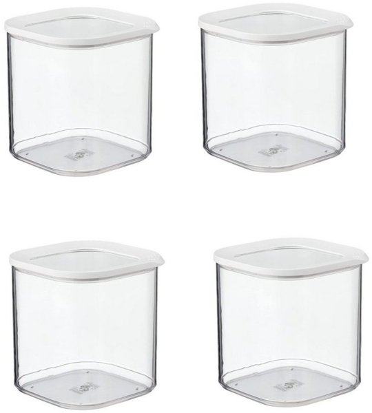 Mepal | Modula Set – 4-teilig | Vorratsdosen 2750 ml | Weiß | hygienisch & stapelbar | perfekte Aufbewahrung für Küche & Speisekammer | langlebig & spülmaschinenfest Bild 5
