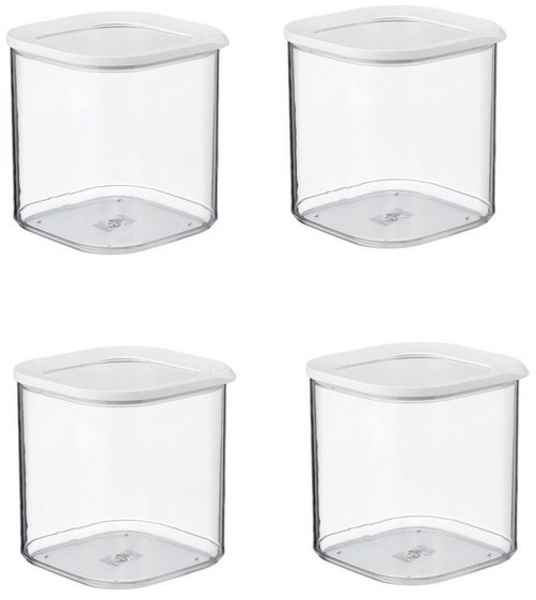 Mepal | Modula Set – 4-teilig | Vorratsdosen 2750 ml | Weiß | hygienisch & stapelbar | perfekte Aufbewahrung für Küche & Speisekammer | langlebig & spülmaschinenfest Bild 4