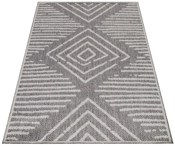 Carpettex Outdoorteppich Gestreift Design, Läufer, Höhe: 7 mm, Outdoor Teppich Gestreift Design Wetterfest für Terrasse Balkon Küche