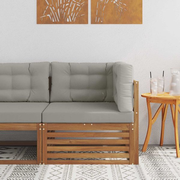 vidaXL Outdoor Ecksofa Massivholz Akazie Natur 900569