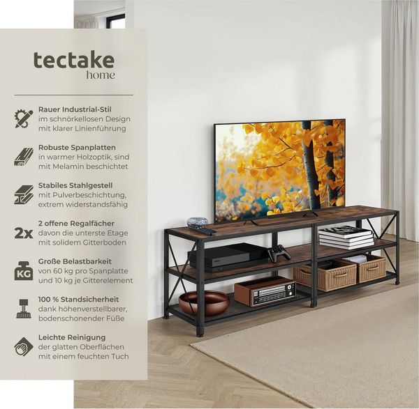 tectake Lowboard TV-Regal, Industrial Style