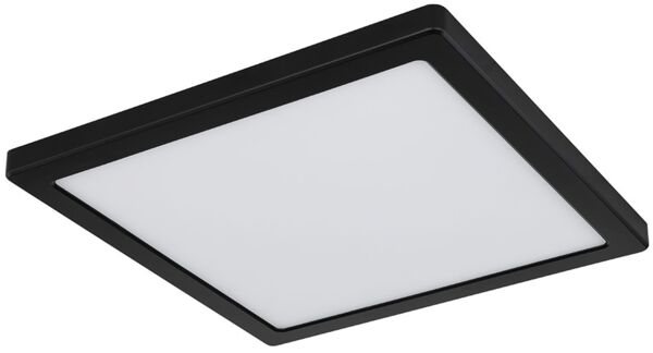 LED Deckenlampe, Panel, Quadratisch, schwarz weiß, H 1,7 cm