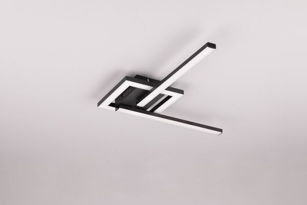 my home LED Deckenleuchte DAVINIA, als Deckenlampe oder Wandlampe mögl, LED Stäbe schwenkbar, LED fest integriert, Warmweiß, warmweiß 3000K 1860 Lumen 54x16 cm beweglich Flurlampe Wohnzimmerlampe