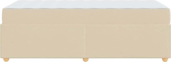 vidaXL Bettrahmen mit Matratze Creme 90 x 190 cm Stoff 3399326 Bild 6