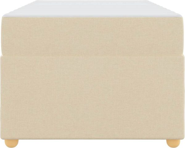 vidaXL Bettrahmen mit Matratze Creme 90 x 190 cm Stoff 3399326 Bild 5