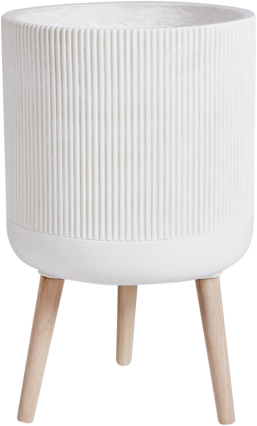 Blumentopf mit Beinen MACLURA 35 cm Hellbeige