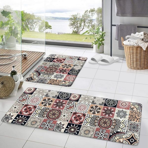 HOMELUX Badematte Badematte Badvorleger Badteppich Duschvorleger Set, Rutschfester Gummi, Lichtecht, Schallschluckend, Ruschsicher, Polyester, Größe: 50x160cm+50x80cm