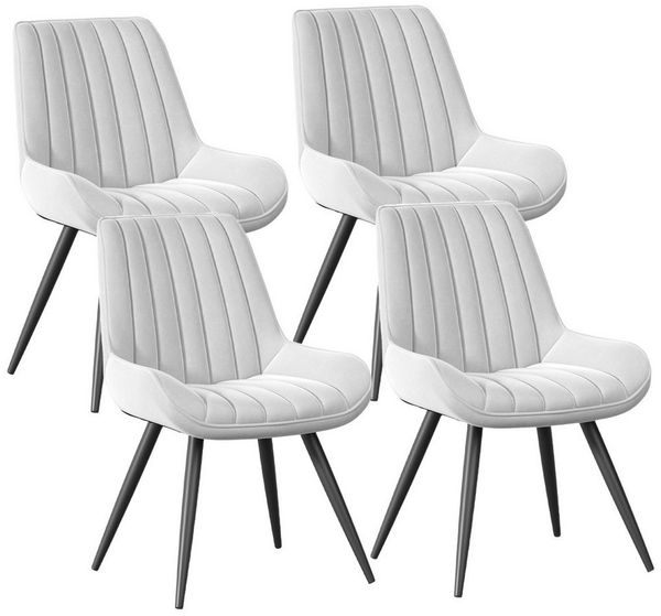 HawthyHome Esszimmerstuhl Stuhlset – Polsterstühle, Moderner Küchenstuhl (4 St), mit Ergonomischer Rückenlehne und Metallbeinen