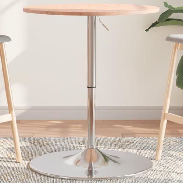 vidaXL Bartisch Ø60x89,5 cm Massivholz Buche 3270624