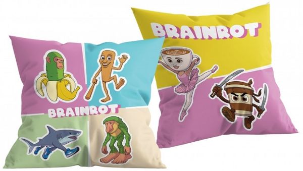 Italian Brainrot Dekokissen Kuschelkissen (1 Stk.) 40 x 40 cm aus Polyester