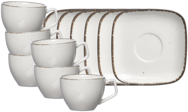Ritzenhoff & Breker Casa Espressotasse mit Untertasse 6er Set beige