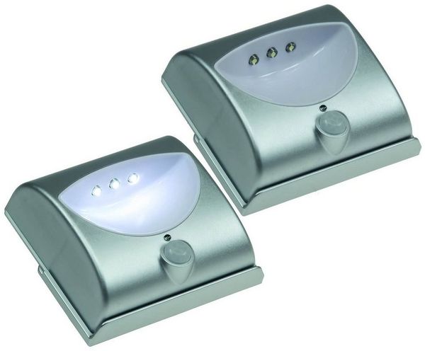 REV Ritter GmbH LED Wandleuchte 2er Set LED Treppenstufen Beleuchtung mit Bewegungsmelder, Bewegungsmelder, LED, Kaltweiß