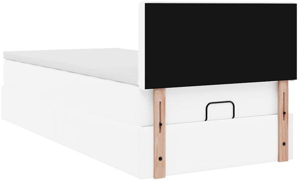 vidaXL Ottoman-Bett mit Matratze Weiß 90x200 cm Kunstleder 3311284 Bild 11