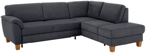 Home affaire Ecksofa Alta L-Form, mit Federkern und Kontrastnaht, Füße Buche eichefarben