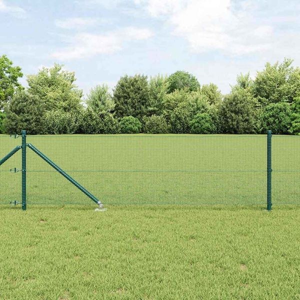 vidaXL Schweißdrahtzaun mit Spikes 10 x 0,6 m PVC-beschichteter Stahl 3352037