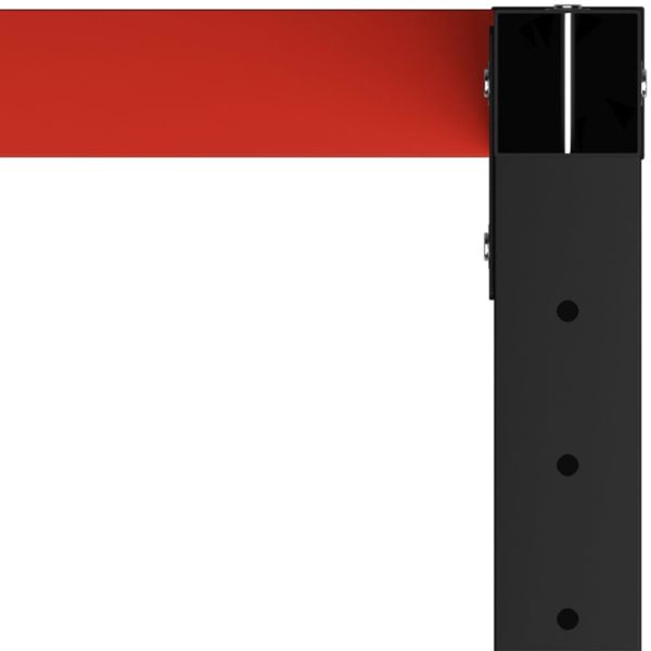 vidaXL Werkbankgestell Metall 150x57x79 cm Schwarz und Rot 147929 Bild 6