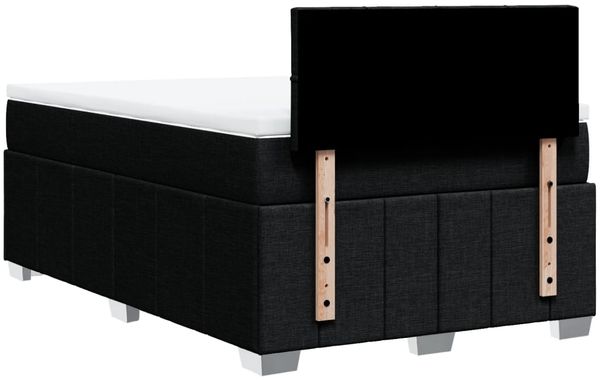 vidaXL Boxspringbett mit Matratze Schwarz 120x200 cm Stoff 3289337 Bild 8