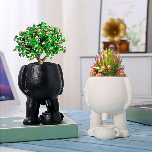 GarveeMore Blumentopf Piss Pot Planter, Plant Pot mit Drainage Holes