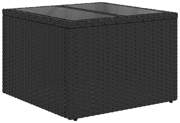 vidaXL Gartensofa-set Schwarz 55 x 55 x 37 cm Poly-Rattan 3345627 Bild 6