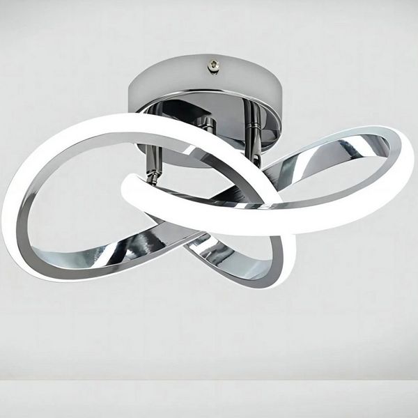 Riserva LED Deckenleuchte Moderne Kleeblatt LED Deckenleuchte Chrom 22W für Wohnbereich