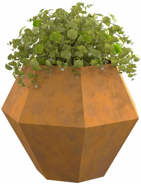 vidaXL Pflanzkübel Rostig 100 x 100 x 80 cm Wetterfeststahl 884036 Bild 2