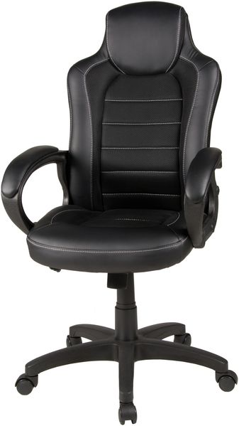 Chefsessel >Joris< ergonomisch, Wippmechanik, schwarz - 61x109x61cm (BxHxT)