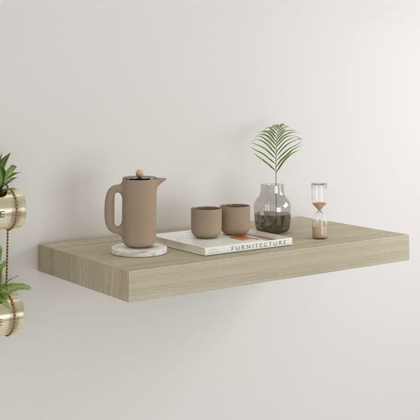 vidaXL Schwebendes Wandregal Eichefarben 50x23x3,8 cm MDF 323871