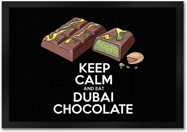 speecheese Fußmatte Dubai Schokolade Fußmatte in 35x50 cm Keep Calm and eat Chocolate