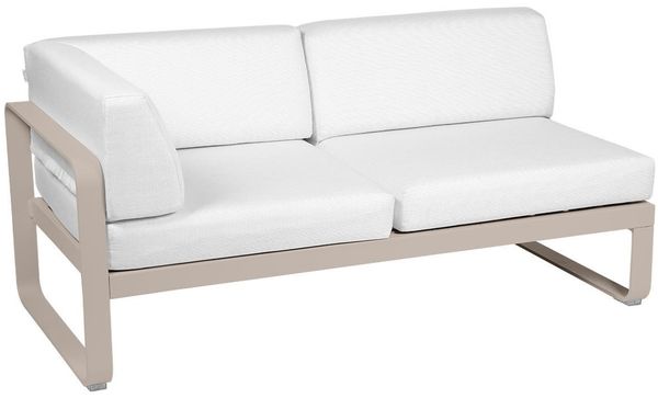 Bellevie Lounge Eck-Modul 14 Muskat 81 Grauweiß 2-Sitzer links