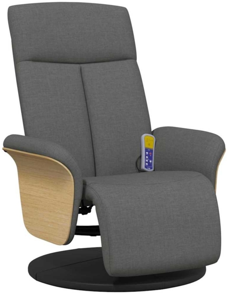 vidaXL Massage Relaxsessel Dunkelgrau 79 x 87 x 104,5 cm Stoff 42018593